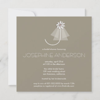 Invitation Fête de l'mariée de monogramme de la mariée à la l