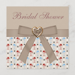 Invitation Fête de l'mariée des Flamants roses de Whimsland W