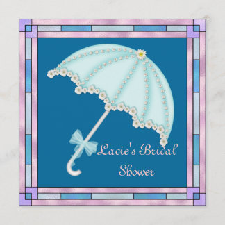 Invitation FÊTE DE L'MARIÉE D'INVITATION Populaire W/UMBRELLA