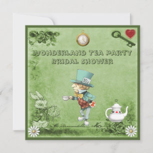 Invitation Fête de l'mariée du Tea Party de Mad Hatter Wonder