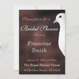 Invitation Fête de l'mariée féminine de White Dove