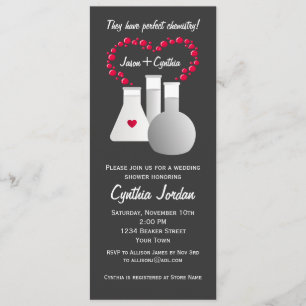 Invitation Fête de l'mariée parfaite de chimie