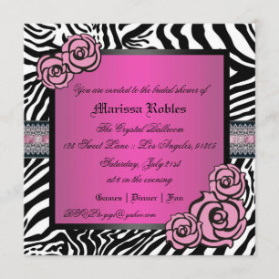 Invitation Fête de l'mariée rose