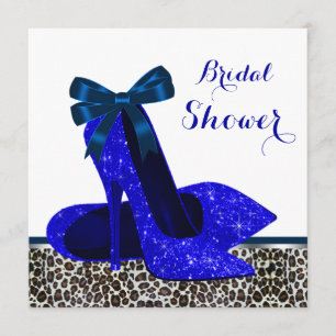 Invitation Fête de l'mariée Royal Blue High Heel