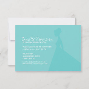 Invitation Fête de l'mariée Silhouette de mariée
