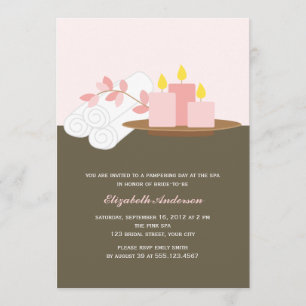 Invitation Fête de l'mariée Spa {rose}