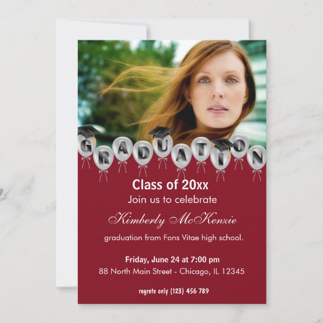 Invitation Fête de l'obtention du diplôme (Devant)