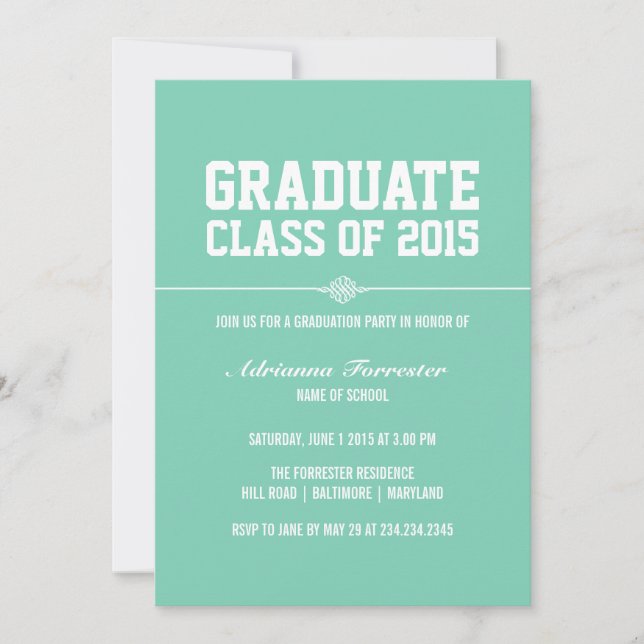 Invitation Fête de l'obtention du diplôme | Simple Choisissez (Devant)
