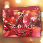 Invitation Fête de l'Ornement Rouge<br><div class="desc">Un ornement d'arbre de Noël rouge est présenté sur ces invitations de fête de vacances. Assurez-vous de vérifier votre commande deux fois avant de l'ajouter à votre panier,  car ce que vous voyez à l'écran est ce qui sera imprimé. CORRESPONDANCE d'objets dans notre collection.</div>