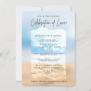 Invitation Fête De Love Beach Mariage