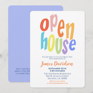 Invitation Fête de maison ouverte minimaliste moderne