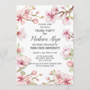 Invitation Fête de malle du Collège du jardin floral de print