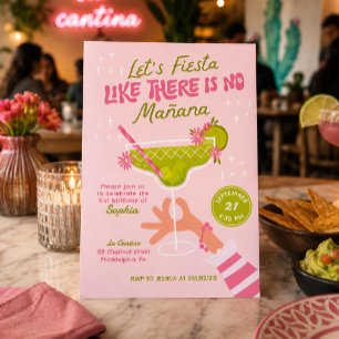 Invitation Fête de Margarita Anniversaire Adulte