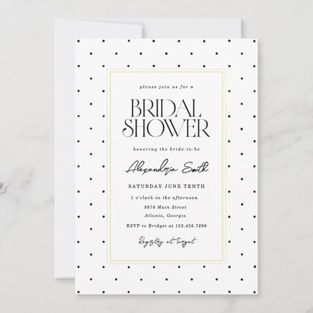 Invitation Fête de Mariage à Points (Devant)