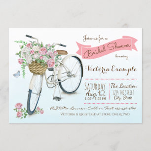 Invitation Fête de mariage à vélo Fête de mariage à bicyclett