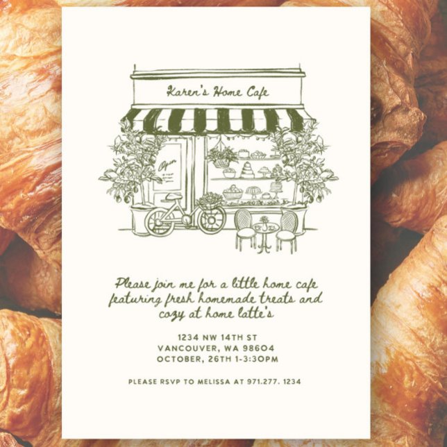 Invitation Fête de mariage / Anniversaire sur le thème du caf (Créateur téléchargé)
