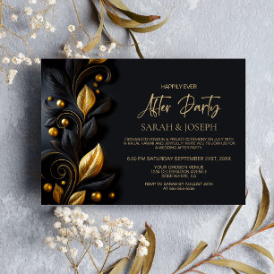 Invitation Fête de mariage après la cérémonie aux feuilles no