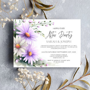 Invitation Fête de mariage après-mariage aux marguerites viol