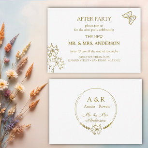 Invitation Fête de mariage après - Prairie Fleurs