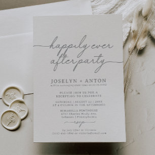 Invitation Fête de Mariage Après une Fuite Amoureuse Réceptio