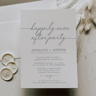 Invitation Fête de Mariage Après une Fuite Amoureuse Réceptio