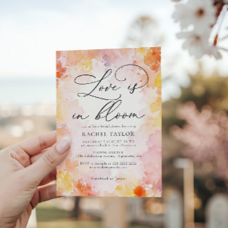Invitation Fête de mariage aquarelle florale Love in Bloom