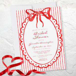 Invitation Fête de mariage arc-en-ciel rouge aquarelle capric