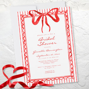 Invitation Fête de mariage arc-en-ciel rouge aquarelle capric
