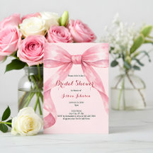 Fête de mariage au nœud rose aquarelle