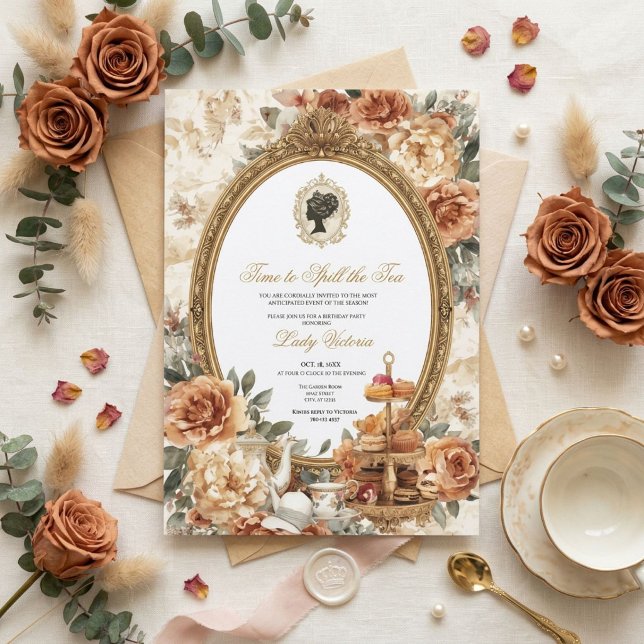 Invitation Fête de mariage automnale : l'heure de dévoiler le (Créateur téléchargé)