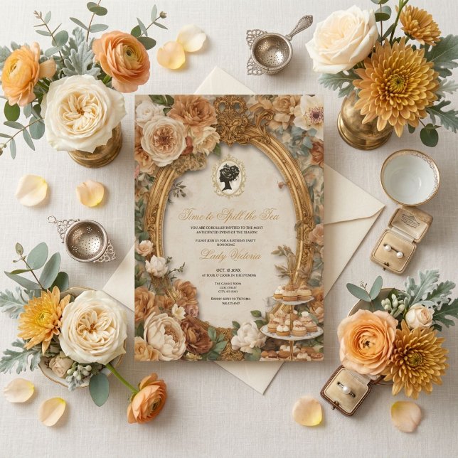Invitation Fête de mariage automnale : l'heure de dévoiler le (Créateur téléchargé)