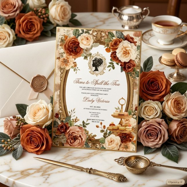 Invitation Fête de mariage automnale : Moment de dévoiler les (Créateur téléchargé)