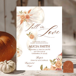 Invitation Fête de mariage automnale Tomber en amour