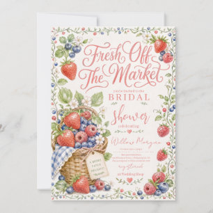 Invitation Fête de mariage aux fruits frais du marché des agr