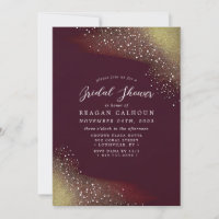 Fête de mariage aux paillettes bordeaux et or