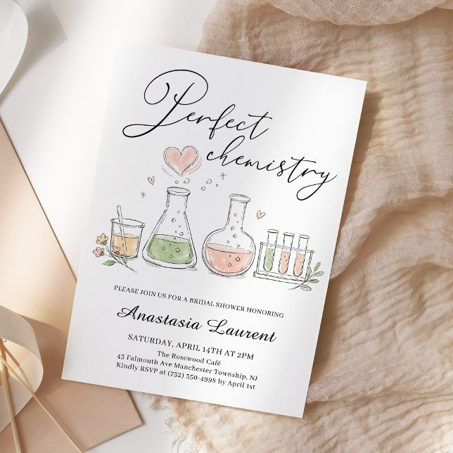 Invitation Fête de Mariage avec une Chimie Parfaite (Créateur téléchargé)