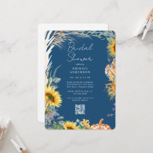 Invitation Fête de mariage bohème colorée citrouille théâtral