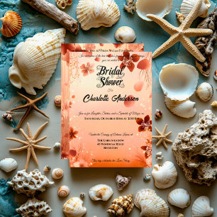 Invitation Fête de mariage bohème en terre cuite et rose