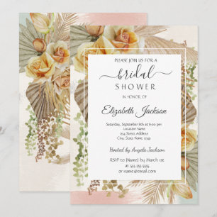 Invitation Fête de mariage Boho Flowers 