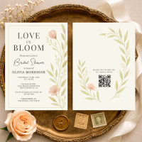 Fête de mariage champêtre Code QR Fleurs des champ
