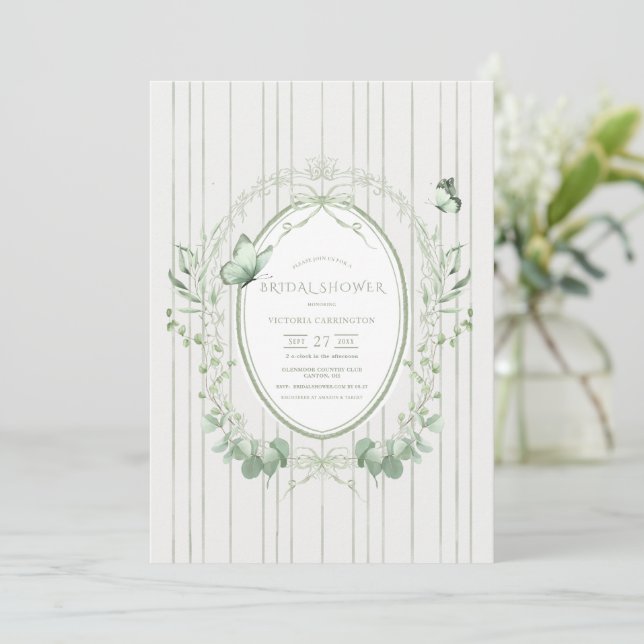 Invitation Fête de mariage champêtre et vintage (Debout devant)