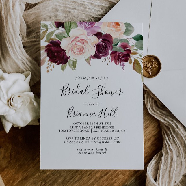 Invitation Fête de Mariage Champêtre Floral et Botanique (Créateur téléchargé)