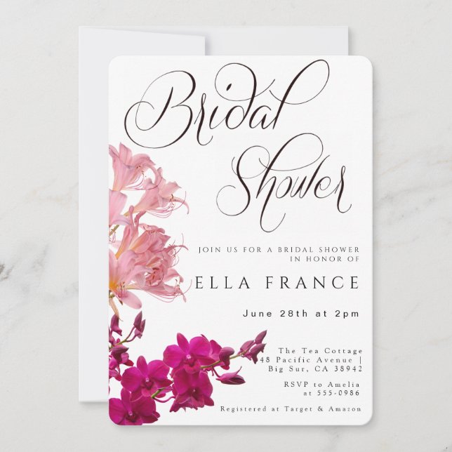 Invitation Fête de mariage champêtre Love Is in Bloom  (Devant)