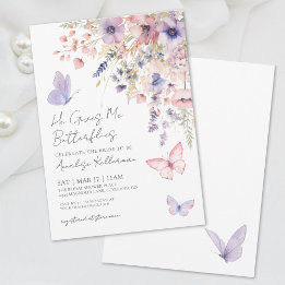 Invitation Fête de mariage champêtre papillon