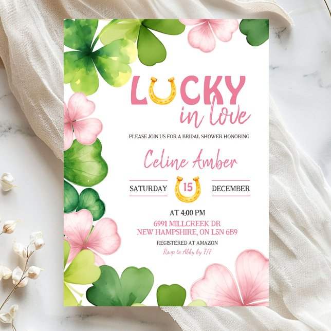 Invitation Fête de mariage chanceuse à l'occasion de la Saint (Créateur téléchargé)