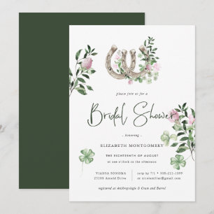 Invitation Fête de mariage chic aux trèfles botaniques