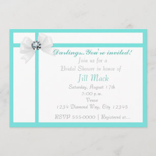 Invitation Fête de mariage chic avec paillettes et rubans mod