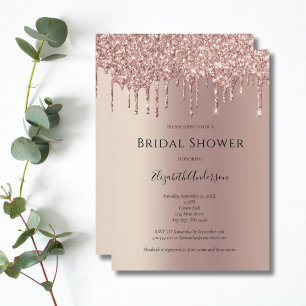 Invitation Fête de mariage chic et tendance avec paillettes R