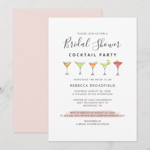 Invitation Fête de mariage Cocktail Party Plage Tropicale
