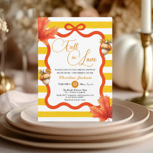 Invitation Fête de mariage Coquette aux feuilles d'érable Tom